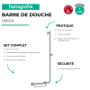 Barre de douche PMR HANSGROHE Unica 110 cm chromé |Batinea