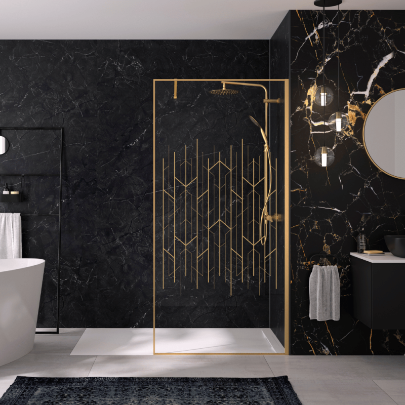 Paroi de douche KINEDO Solo Design sérigraphié art déco