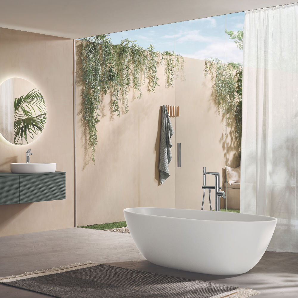 Ambiance 1 Baignoire ilot VILLEROY ET BOCH Antao quaryl blanc