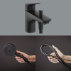 Mitigeur baignoire mécanique HANSGROHE Logis C2 + pack pommeau Pulsify Select 3 jets EcoSmart + flexible Isiflex 160 cm noir mat