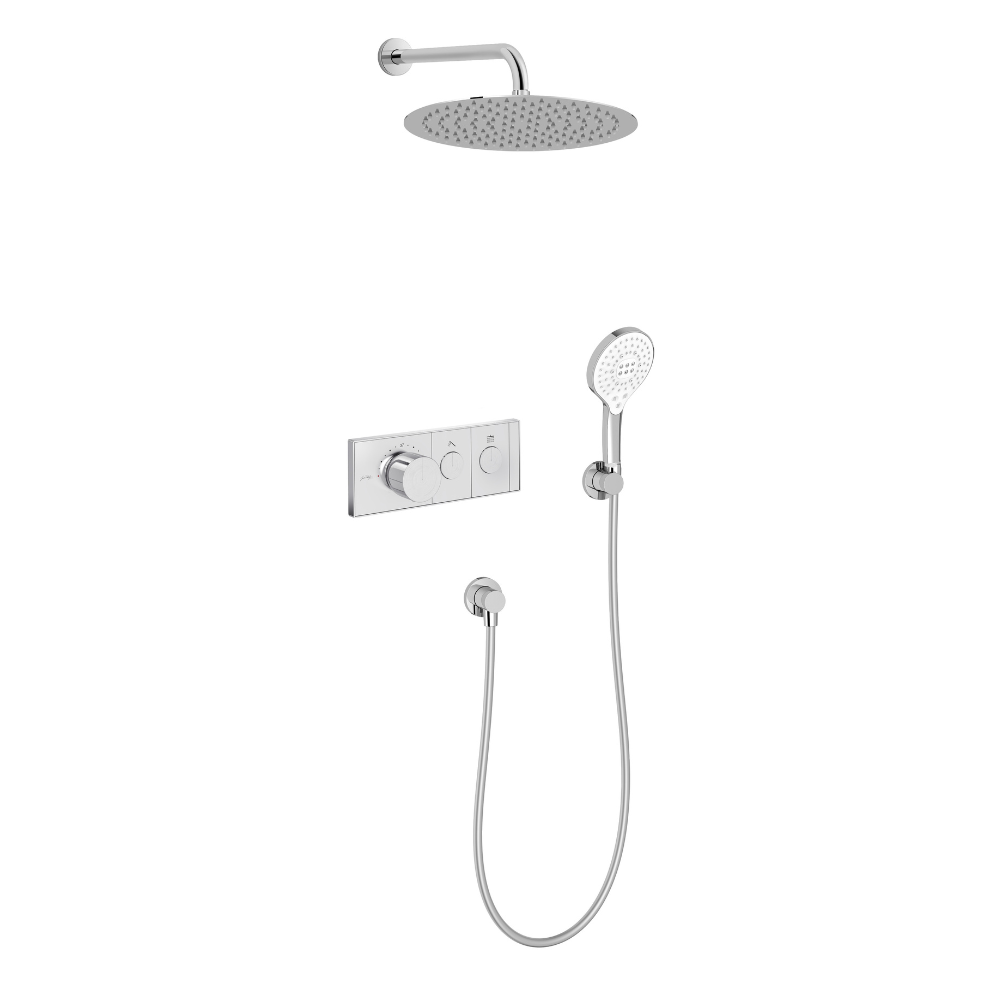 Colonne de douche encastrée thermostatique JACOB DELAFON Grands Boulevards ronde chromée