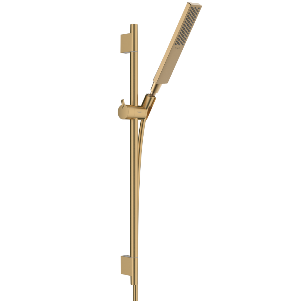 Ensemble barre de douche HANSGROHE Unica S Puro + Flexible + Pommeau de douche Pulsify E Bronze Brossé