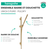 Avantages Ensemble barre de douche HANSGROHE Unica S Puro + Flexible + Pommeau de douche Pulsify S Bronze Brossé