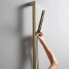 Ensemble barre de douche HANSGROHE Unica S Puro + Flexible + Pommeau de douche Pulsify S Bronze Brossé 28632140_24125140 | Batin