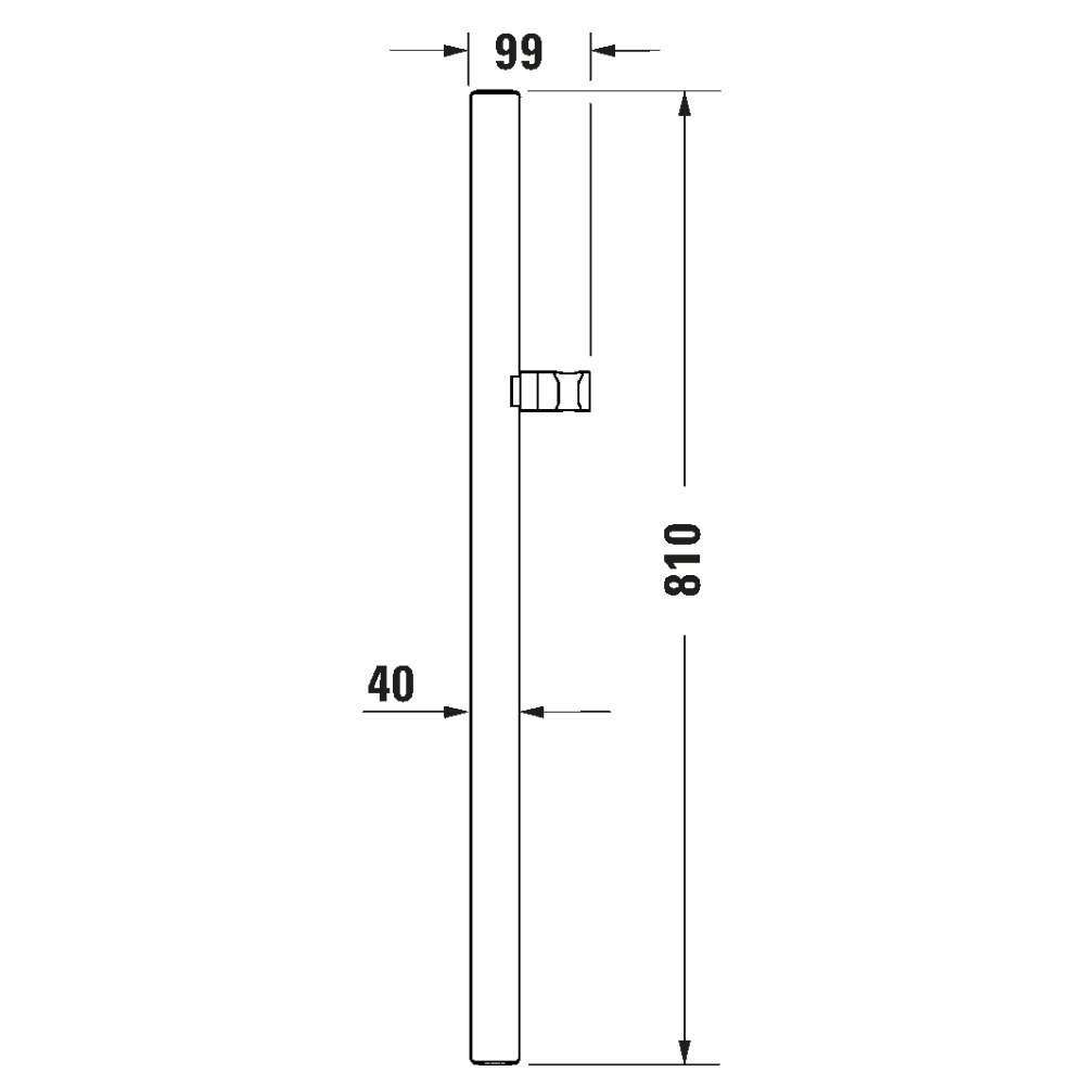Schéma Barre de douche DURAVIT Universal 80 Chromé