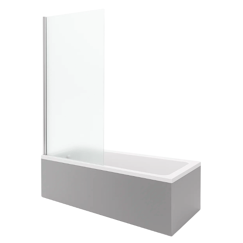 Baignoire droite DURAVIT No.1  + Pare bain AURYS Mist 1 chromé version gauche