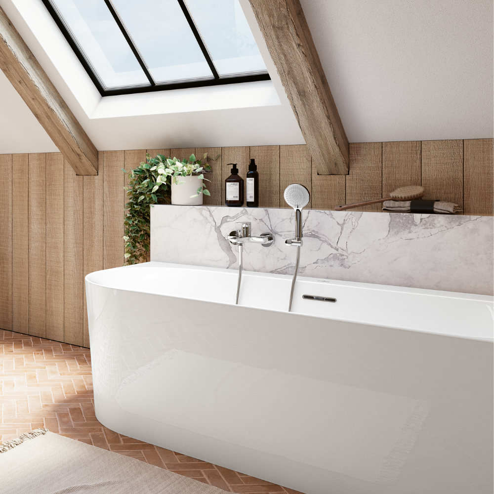 Mitigeur baignoire mécanique VILLEROY ET BOCH O novo Chrome ambiance 3