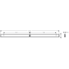 Schéma Barre murale HANSGROHE Wallstoris Planet Edition 70cm Beige