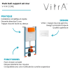 Bâti support VITRA V-Fix Core mur porteur + Plaque Root Round Blanche | Batinea