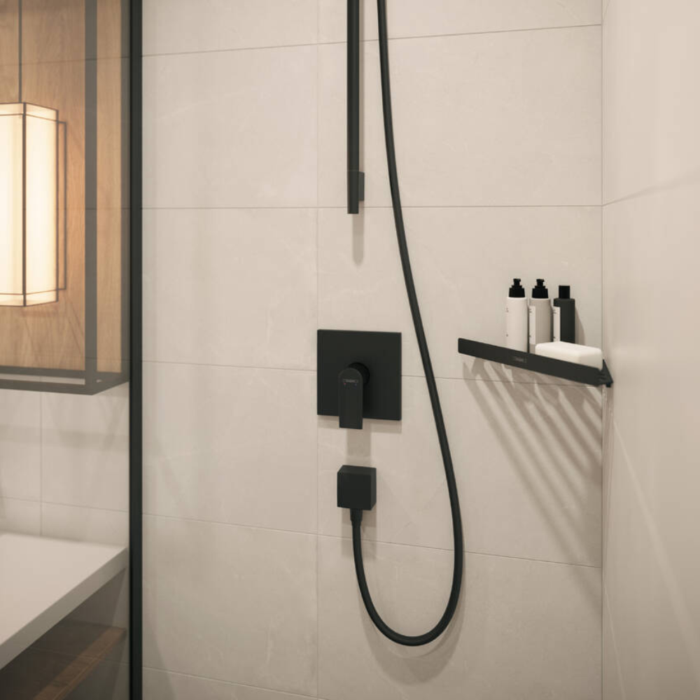 Tablette d'angle HANSGROHE AddStoris noir mat ambiance