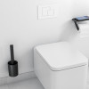 Lot d'accessoires pour WC HANSGROHE WallStoris porte-brosse mural + porte-papier WC avec tablette noir mat ambiance