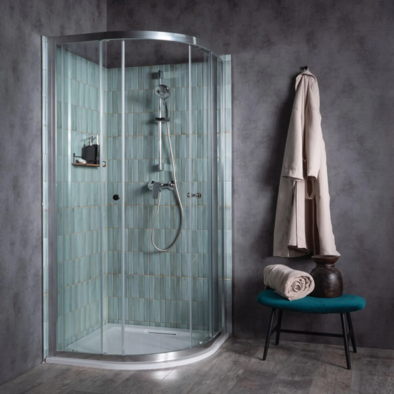 Paroi douche quart de rond coulissant Jacob Delafon Serenity chromé