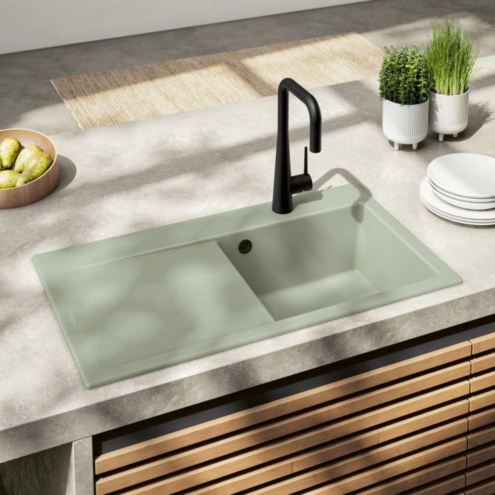 Ambiance 1 Robinet de cuisine avec douchette VILLEROY & BOCH Konic noir mat