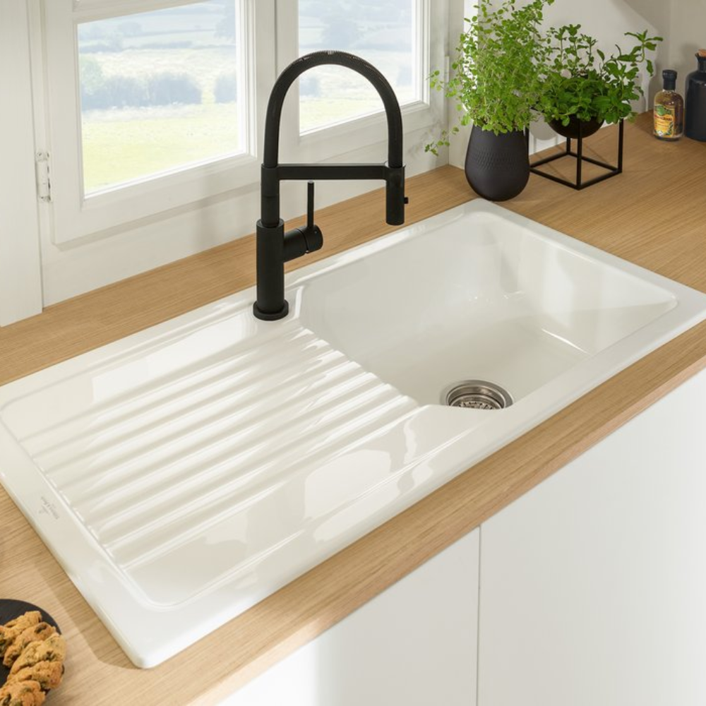 Ambiance 4 Robinet cuisine semi-pro VILLEROY ET BOCH Steel Expert Compact Window noir mat
