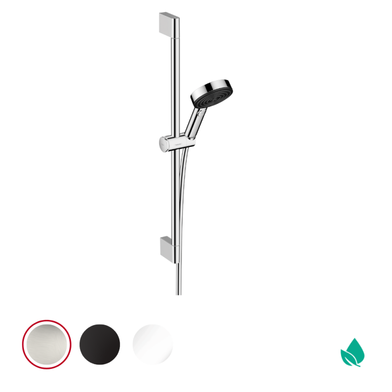 Pommeau de douche HANSGROHE Pulsify Select 105 EcoSmart 3 jets flexible et barre
