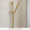Ensemble barre de douche HANSGROHE Unica S Puro + Flexible + Pommeau de douche Pulsify E Bronze Brossé - Image réalisée par IA