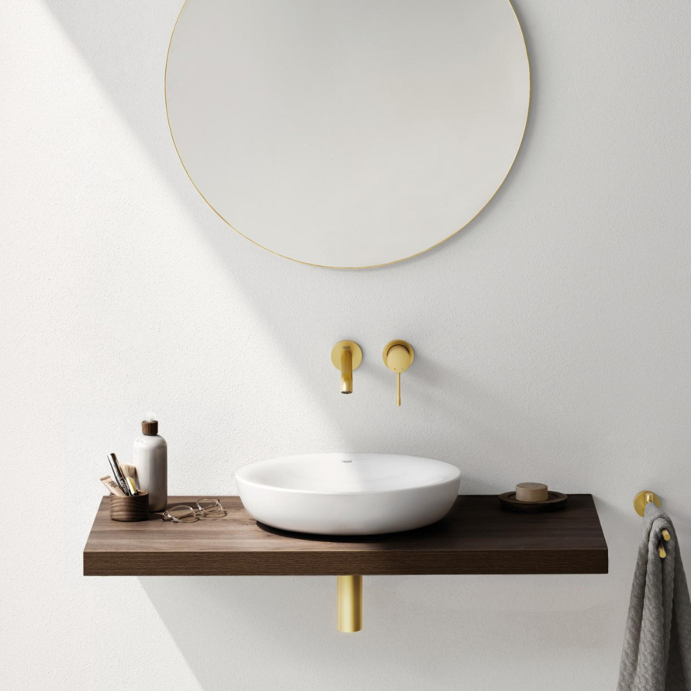 Mitigeur mural lavabo GROHE Essence Taille M cool sunirse brossé ambiance