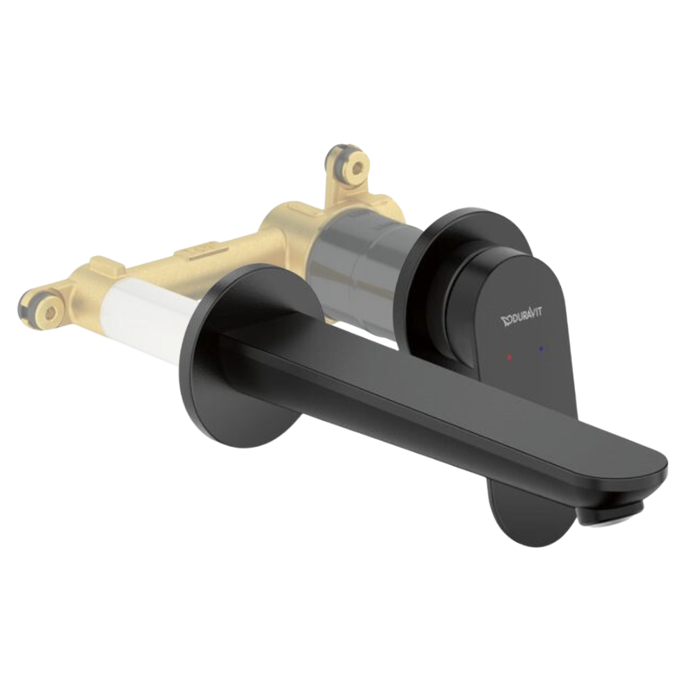 Mitigeur lavabo encastré DURAVIT Wave noir mat + corps encastré
