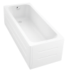 Baignoire droite DURAVIT D-Code + Pare bain AURYS Mist 1 chromé | Batinea