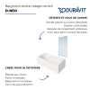 avantages du pack baignoire droite DURAVIT D-Neo vidage centré + Pare bain  AURYS Mist 1 chromé