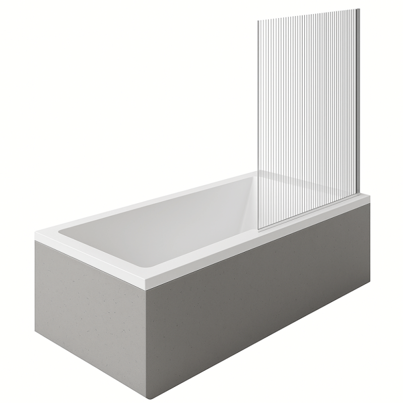 Baignoire droite DURAVIT Starck  + Pare bain AURYS Raywall chromé version droite