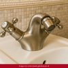 Mélangeur bidet monotrou PAINI Tiffany gris acier dans salle de bain vintage