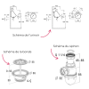 Schéma Pack urinoir JACOB DELAFON Coquille avec siphon et bonde