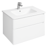 Meuble vasque suspendu VITRA Sento Round Blanc brillant