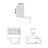 Schéma technique Baignoire droite VILLEROY & BOCH O.Novo 160 x 70 + Pare bain AURYS chromé