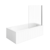 Baignoire droite VILLEROY & BOCH O.Novo + Pare bain droit AURYS Raywall chromé version droite largeur