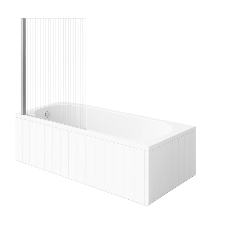 Baignoire droite VILLEROY & BOCH O.Novo + Pare bain droit AURYS Raywall chromé version gauche largeur