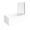 Baignoire droite VILLEROY & BOCH Architectura acrylique + Pare bain AURYS Raywall droite chromé 1 personne