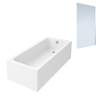 Baignoire droite VILLEROY & BOCH Architectura acrylique + Pare bain AURYS Mist 1 droite chromé 1 personne