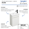 Meuble WC lave-mains BURGBAD Joline chêne ou blanc mat