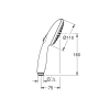 dimensions Douchette 3 jets GROHE Vitalio Start 110