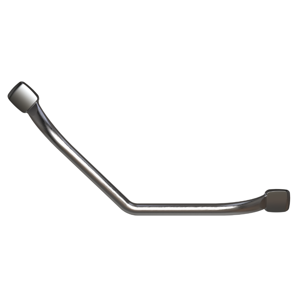 Barre d'appui coudée 135° PELLET Mana acier époxy inox brosse