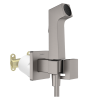 Douchette WC HANSGROHE EcoSmart E avec robinet d'arret et corps d'encastrement noir chromé