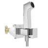 Douchette WC HANSGROHE EcoSmart E avec robinet d'arret et corps d'encastrement chromé