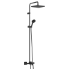 Colonne bain douche thermostatique HANSGROHE Vernis Shape noir mat