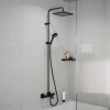 Ambiance Colonne bain douche thermostatique HANSGROHE Vernis Shape noir mat