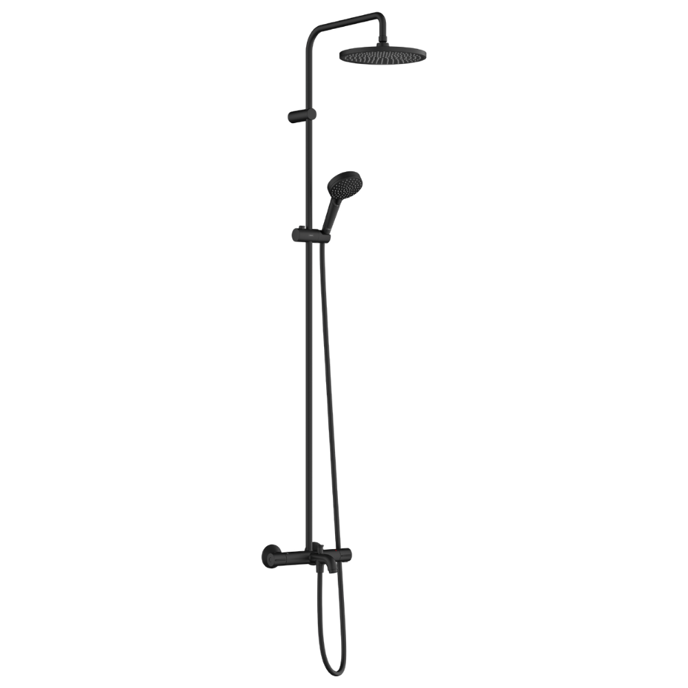 Colonne bain douche thermostatique HANSGROHE Vernis Blend noir mat