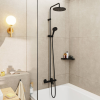 Ambiance Colonne bain douche thermostatique HANSGROHE Vernis Blend noir mat