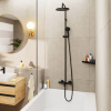 Ambiance 2 Colonne bain douche thermostatique HANSGROHE Vernis Blend noir mat