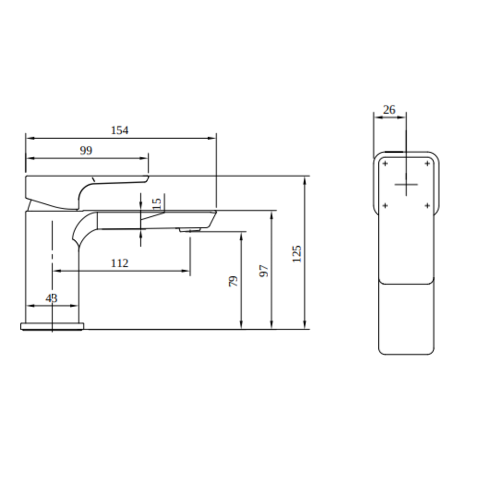 Mitigeur lavabo compact VILLEROY ET BOCH Subway 3.0 | Batinea