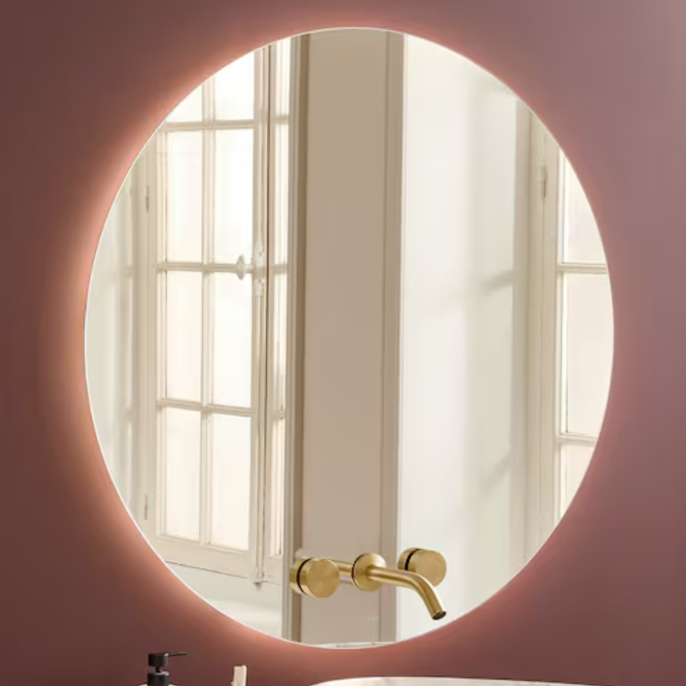 Miroir LED rond JACOB DELAFON Grands Boulevards 3 trous ambiance