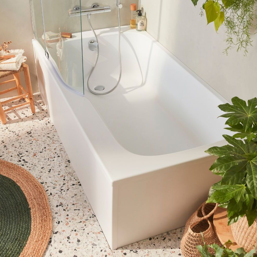 Pack baignoire bain douche JACOB DELAFON Malice + tablier + pare bain