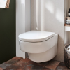 Pack WC suspendu sans bride JACOB DELAFON Odéon Rive Gauche + bâti support + plaque AVEC ABATTANT standard ambiance