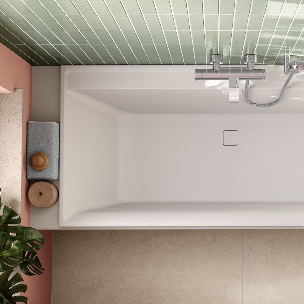 Ambiance 2 Baignoire droite VILLEROY ET BOCH Collaro + Pare-bain AURYS Mist 1