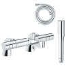 Pack mitigeur thermostatique GROHE Grohtherm 800 avec colonnettes + Douchette 1 jet Vitalio Get Stick + Flexible 1750 mm