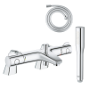 Pack mitigeur BD thermostatique GROHE Grohtherm 800 avec colonnettes + Douchette 1 jet Vitalio Get Stick + Flexible 1750 mm